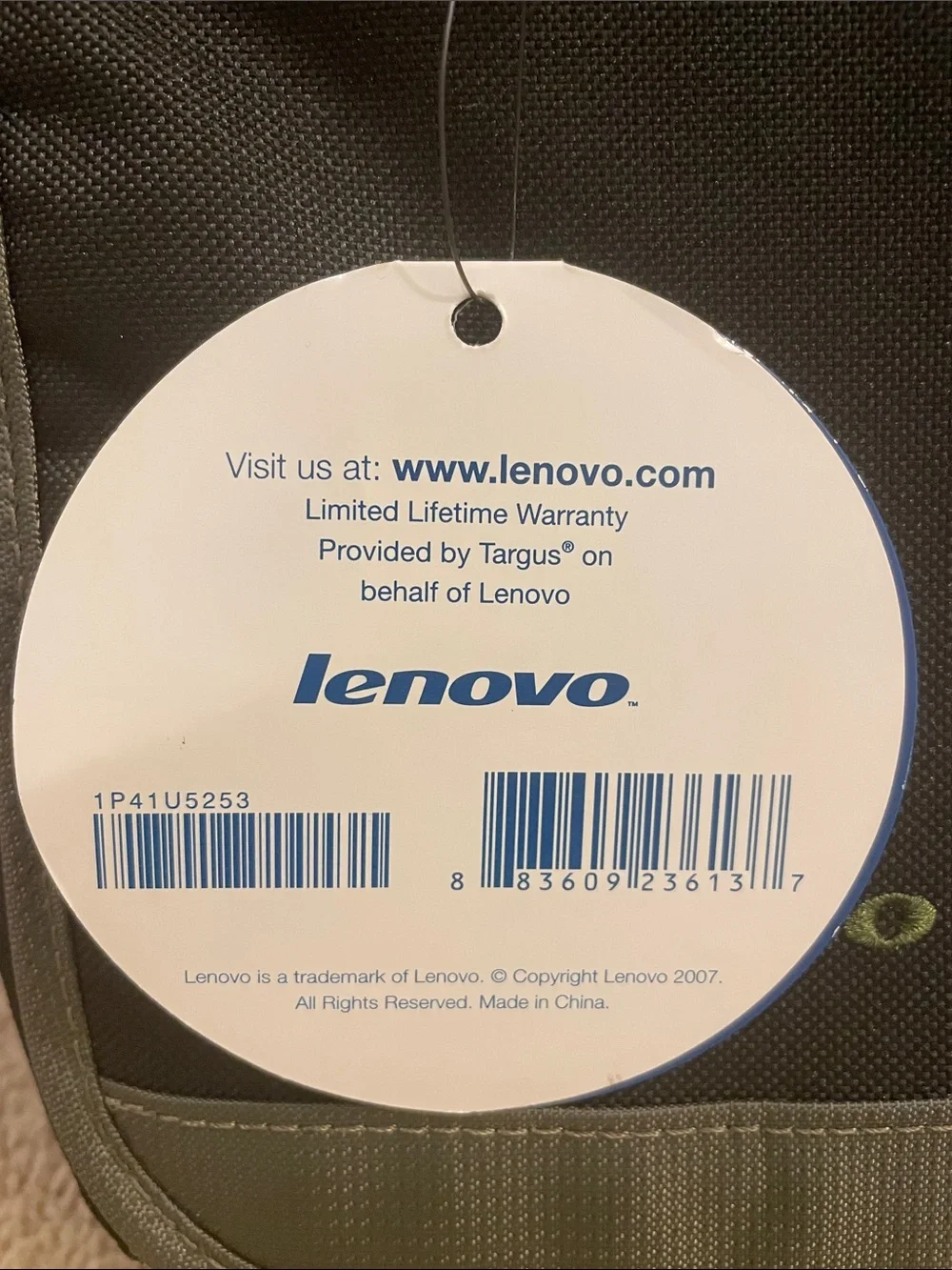 Lenovo Black and Grey Messenger Laptop Bag